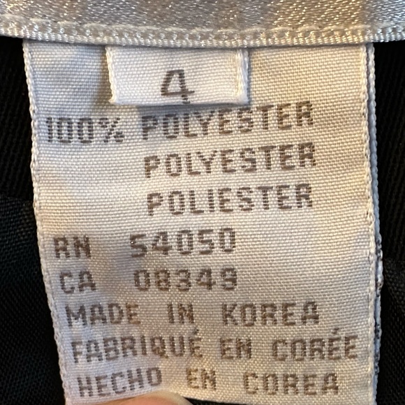 Jones New York Black Side Pleated Sleeveless Sheath Career Dress Zip Back Sz 4. - Picture 11 of 12